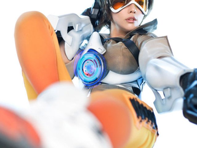 Cosplay de Tracer, la aventurera de Overwatch 9