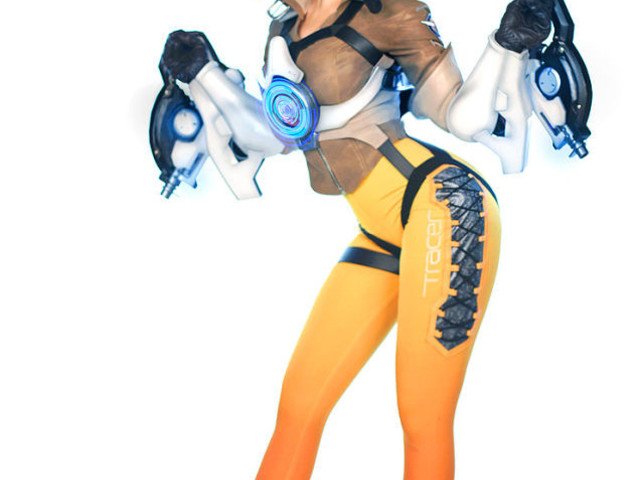 Cosplay de Tracer, la aventurera de Overwatch 11