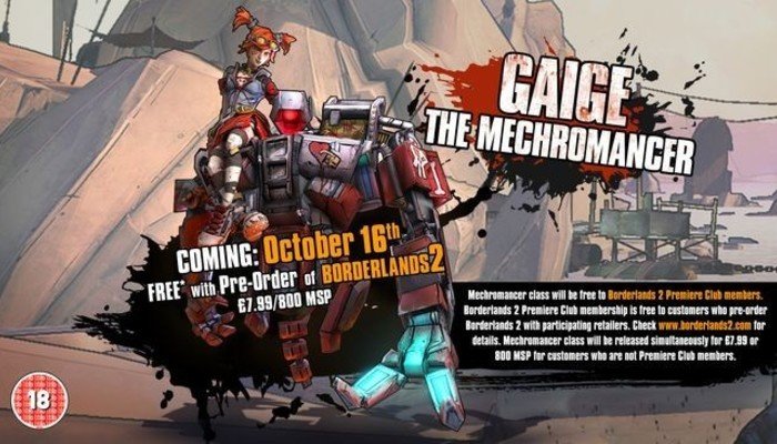 Gaige la Mechromancer ya está disponible en Borderlands 2