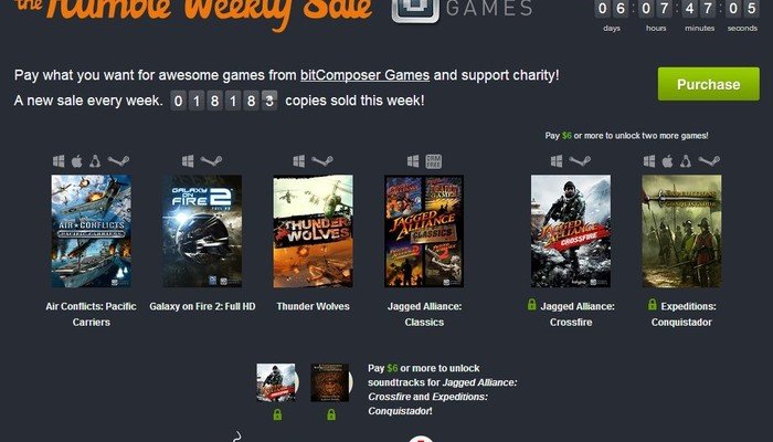 Humble Weekly Sale de Bitcomposer Games