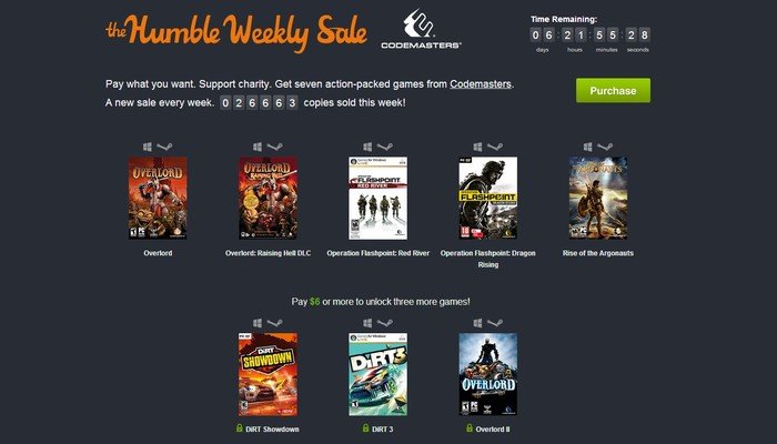 Humble Weekly Sale de Codemaster con suculentos juegos