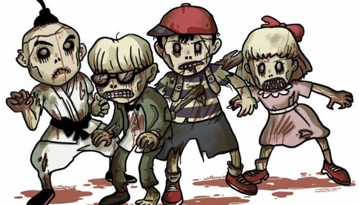 Personajes de videojuegos en versión zombi